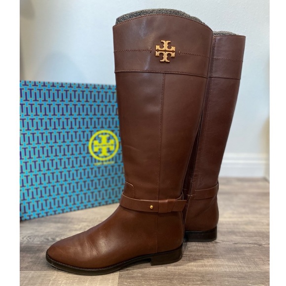 Tory Borch Knee high brown boots size 9 regular calf - Picture 6 of 9